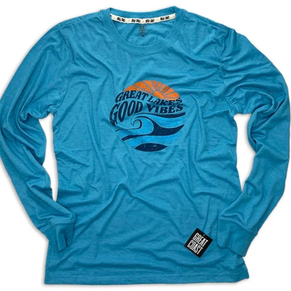 "Great Lakes Good Vibes" long sleeve tshirt 2x